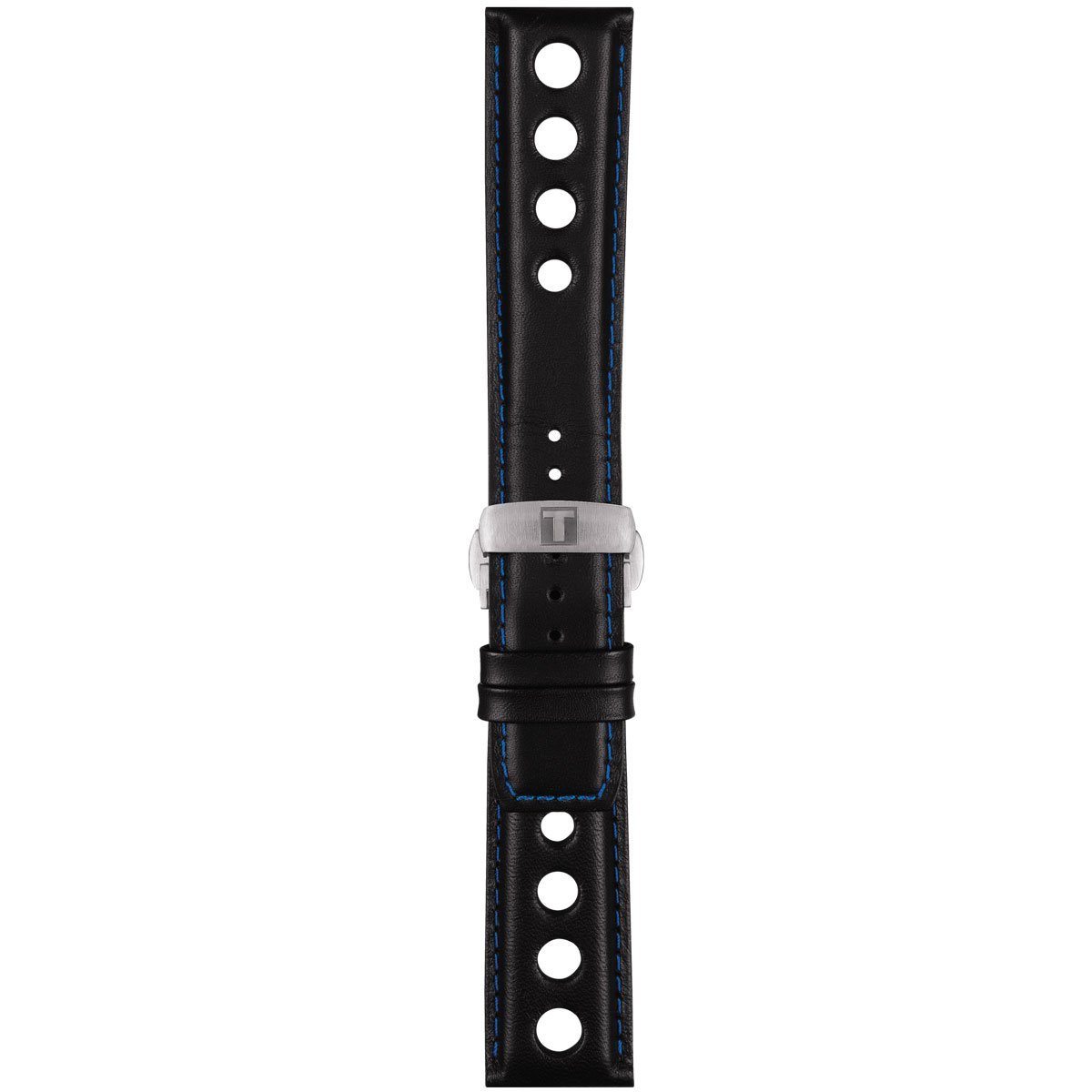 TISSOT ALPINE 22MM BLACK LEATHER STRAP image