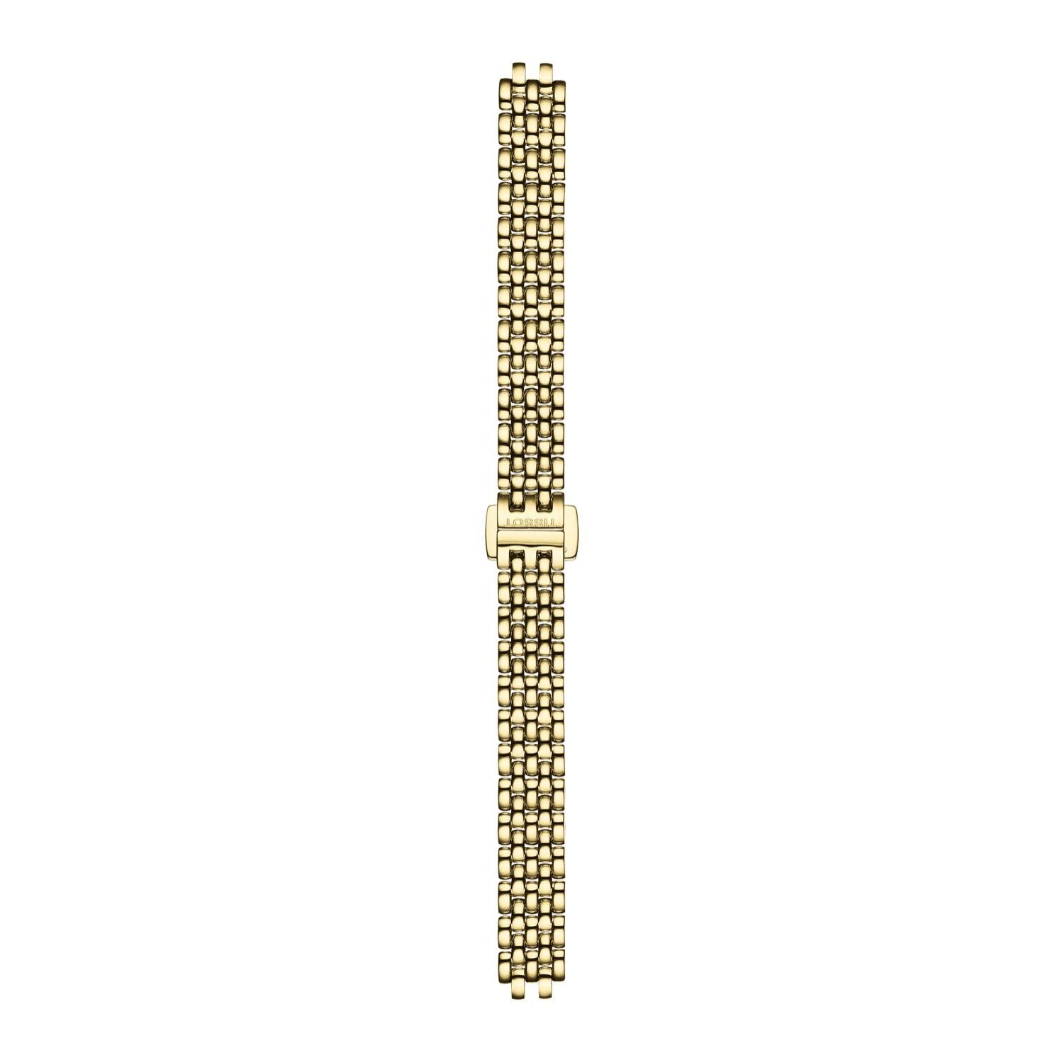 10mm Steel Bracelet Butterfly Buckle Five Beads Unisex Stainless Steel  Solid Watch Strap, Color:Gold | ZA | PMC Jewellery